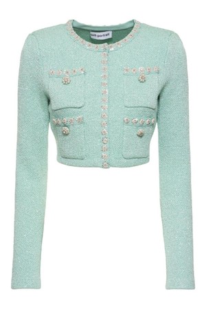 셀프포트레이트 여성 가디건 Sequined knit cardigan NB01