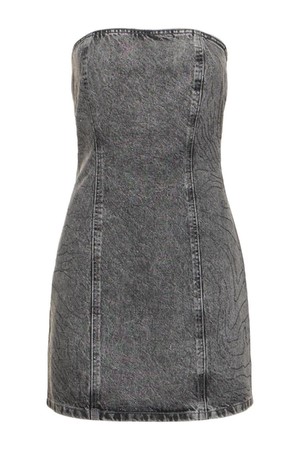 로테이트 여성 원피스 Stonewashed cotton denim mini dress NB01