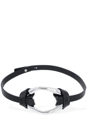 질샌더 여성 목걸이 BW5 2 leather choker NB01