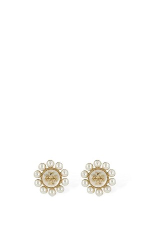 토리버치 여성 귀걸이 Kira pearl flower stud earrings NB01