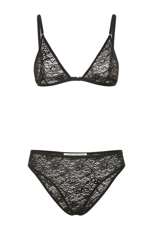 알렉산드라리치 여성 속옷 Stretch lace underwear set w  hotfix NB01