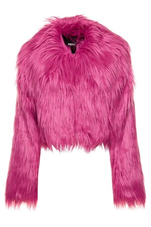 로테이트 여성 레더자켓 Fluffy faux fur cropped jacket NB01