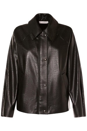 막스마라 여성 레더자켓 Nepal embossed faux leather shirt jacket NB01