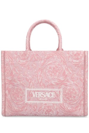 베르사체 여성 토트백 Large Barocco jacquard tote bag NB01