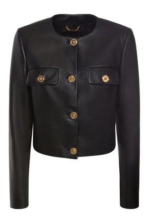 베르사체 여성 레더자켓 Leather button down jacket NB01