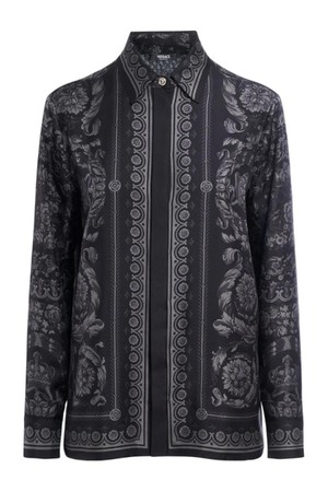 베르사체 여성 블라우스 Barocco print silk twill formal shirt NB01