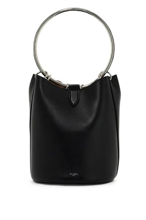 알라이아 여성 숄더백 leather ring bucket bag with lar design NB02