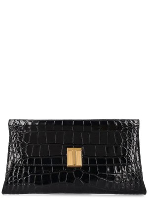 톰포드 여성 클러치백 Shiny croc embossed leather clutch NB01