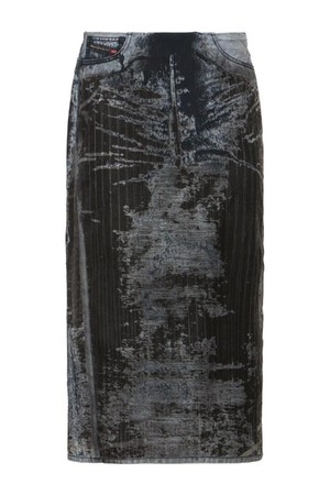 디젤 여성 스커트 Denim low rise midi skirt NB01