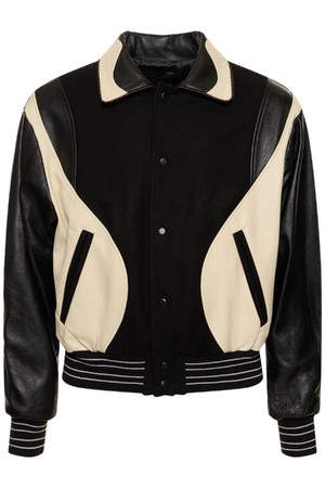 앤더슨벨 남성 자켓 Robyn wool   leather varsity jacket NB01