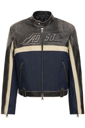 앤더슨벨 남성 가죽 자켓 24 Racing leather   denim jacket NB01