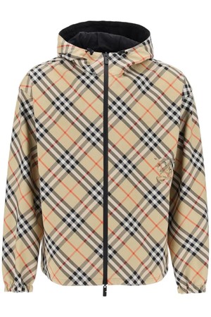 버버리 남성 자켓 reversible check hooded jacket with NB02