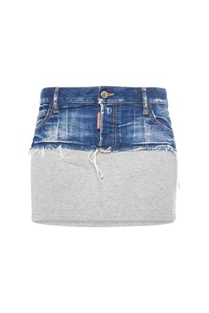 디스퀘어드2 여성 스커트 Denim   jersey low rise mini skirt NB01