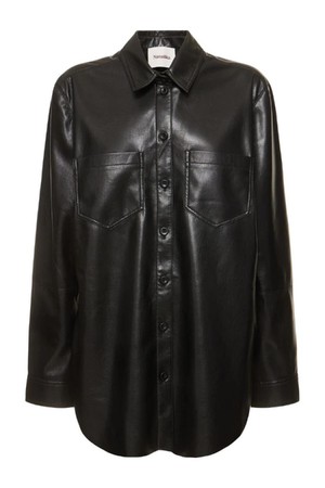 나누시카 여성 셔츠 Giana faux leather overshirt NB01