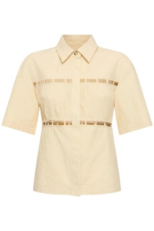 나누시카 여성 셔츠 Satu pleated poplin shirt NB01