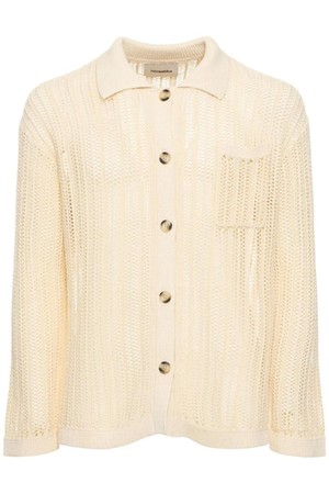 나누시카 남성 셔츠 Organic cotton blend crochet shirt NB01