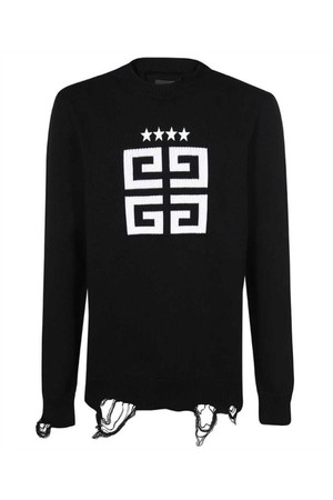 지방시 남성 니트 스웨터 Givenchy BM90NT4ZH6 4G STARS JERSEY Knit   Black NB24