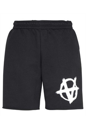 베트멍 남성 숏팬츠 Vetements UE63SP261B ANARCHY LOGO Shorts   Black NB24