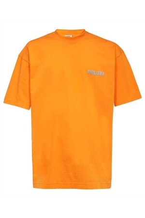 베트멍 남성 티셔츠 Vetements UE63TR451O POLIZEI T shirt   Orange NB24