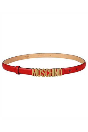 모스키노 여성 벨트 Moschino 8011 8003 LETTERING Belt   Red NB24