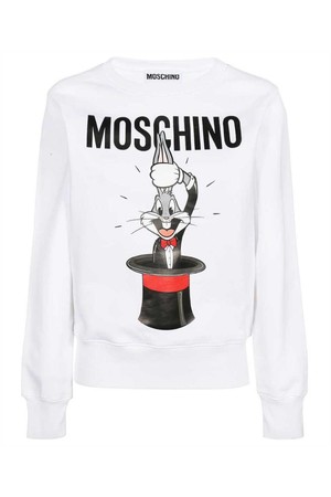 모스키노 여성 맨투맨 후드 Moschino A1778 1028 BUGS BUNNY Sweatshirt   White NB24