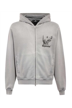 리프리젠트 남성 맨투맨 후드 Represent MLM412 480 SPIRITS OF SUMMER ZIP Hoodie   Grey NB24