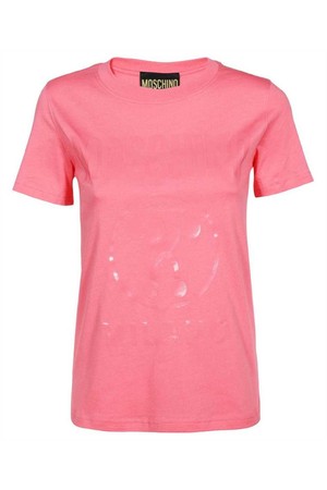 모스키노 여성 티셔츠 Moschino A0714 0541 LOGO PRINT COTTON T shirt   Pink NB24