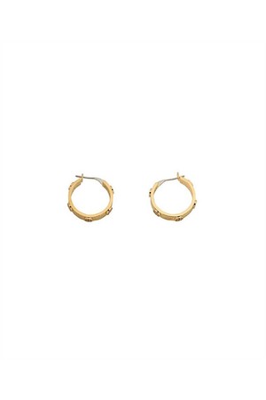 토리버치 여성 귀걸이 Tory Burch 65094 SMALL MILLER STUD HOOP Earrings   Gold NB24