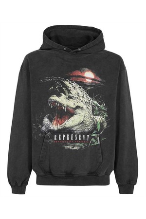 리프리젠트 남성 맨투맨 후드 Represent M04271 20 DESTRUCTIVE APPETITE Hoodie   Grey NB24