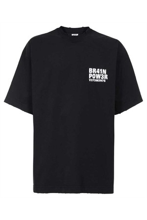 베트멍 남성 티셔츠 Vetements UE63TR380B BRAIN POWER T shirt   Black NB24