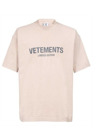 베트멍 남성 티셔츠 Vetements UE63TR680X LOGO LIMITED EDITION T shirt   Beige NB24