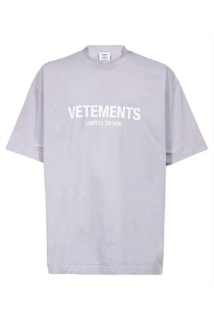 베트멍 남성 티셔츠 Vetements UE63TR680L LOGO LIMITED EDITION T shirt   Purple NB24