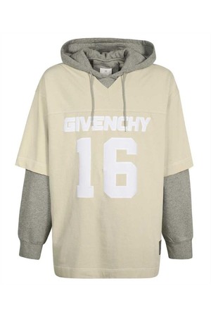 지방시 남성 맨투맨 후드 Givenchy BMJ0M03YHU ULTRA FIT DOUBLE LAYER Hoodie   Beige NB24