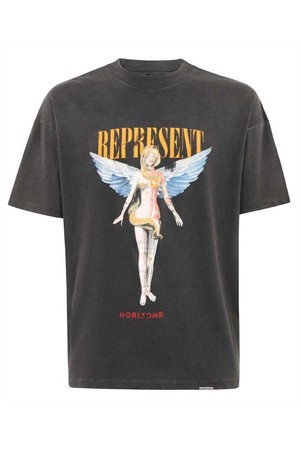 리프리젠트 남성 티셔츠 Represent MLM434 444 REBORN T shirt   Black NB24