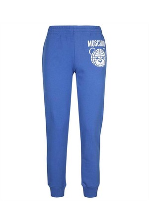 모스키노 여성 팬츠 Moschino V0319 0528 TEDDY BEAR ORGANIC COTTON TRACK Trousers   Blue NB24