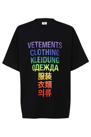 베트멍 남성 티셔츠 Vetements UE63TR101X TRANSLATION T shirt   Black NB24