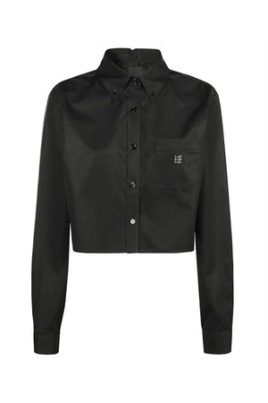 지방시 여성 셔츠 블라우스 Givenchy BW617Y14M6 CROPPED Shirt   Black NB24