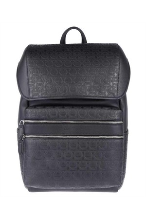 페라가모 남성 백팩 Salvatore Ferragamo 241120 GANCINI Backpack   Black NB24