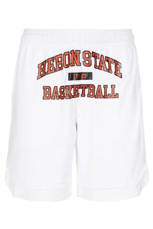 헤론프레스톤 남성 숏팬츠 Heron Preston HMVH003S23JER001 23 BASKETBALL Shorts   White NB24