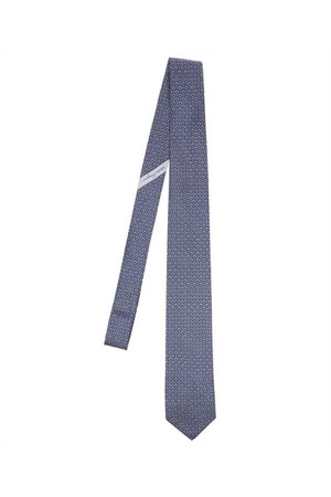 페라가모 남성 넥타이 Salvatore Ferragamo 358494 GANCINI PRINT SILK Tie   Blue NB24