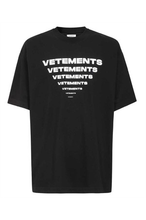 베트멍 남성 티셔츠 Vetements UE64TR140B PYRAMID LOGO T shirt   Black NB24