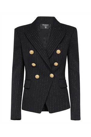 발망 여성 자켓 Balmain BF1SG008WB89 CLASSIC 6 BUTTON Jacket   Black NB24