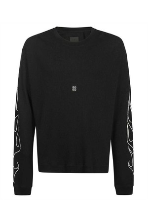 지방시 남성 티셔츠 Givenchy BM71KP3YHT BOXY FIT LONG SLEEVES T shirt   Black NB24