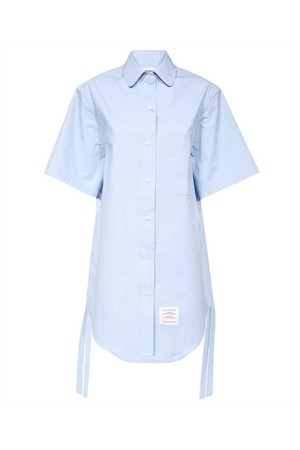 톰브라운 여성 원피스 Thom Browne FDSD91A F0184 HEAVY POPLIN SUPERSIZED MINI Dress   Blue NB24