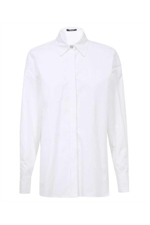 베르사체 여성 셔츠 블라우스 Versace 1012533 1A01816 ROUNDED OVERSIZED Shirt   White NB24