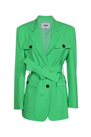 엠에스지엠 여성 자켓 MSGM 3441MDG14 237200 LIGHTWEIGHT WOOL SAHARA Jacket Green ...