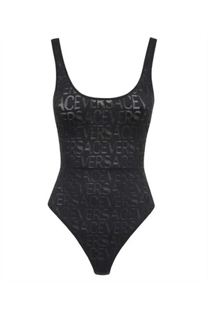 베르사체 여성 바디수트 Versace 1011598 1A08525 LOGO PRINT Body   Black NB24