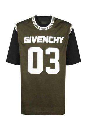 지방시 남성 티셔츠 Givenchy BM71KE3YHU CASUAL FIT DOUBLE LAYER T shirt   Green NB24