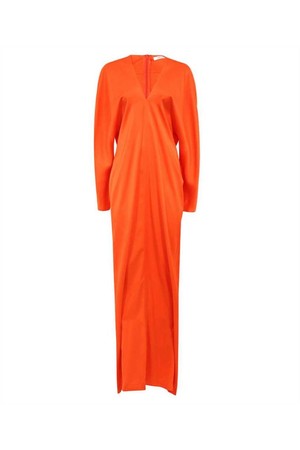 페라가모 여성 원피스 Salvatore Ferragamo 13C954 LONG WITH KIMONO SLEEVES Dress   Orange NB24