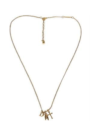 디스퀘어드2 남성 목걸이 Dsquared2 NEM0232 37200001 CHARM DETAILS CABLE CHAIN Necklace   Gold NB24